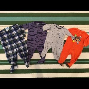 Boys 6 month footie pajama bundle